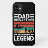 Dad man myth fishing legend distressed