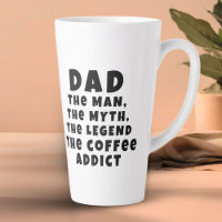 Dad Man Myth Legend Coffee Addict Funny Father