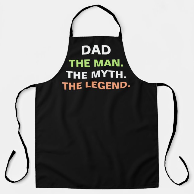 Dad Man Myth Legend Funny Quote Mens Apron (Front)