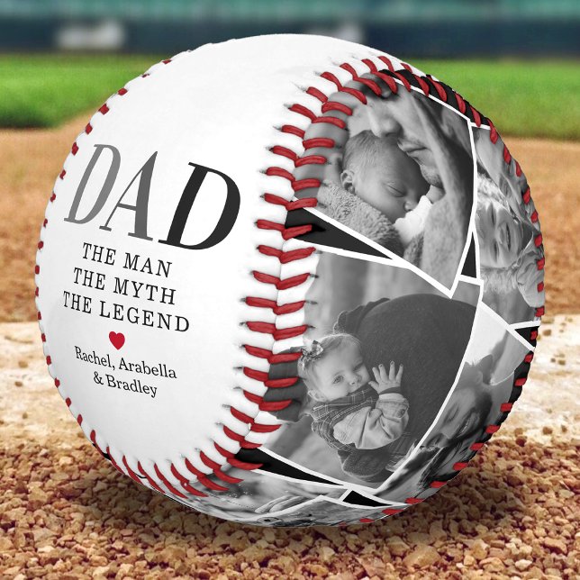 Dad Man Myth Legend Photo Baseball (Creator Uploaded)