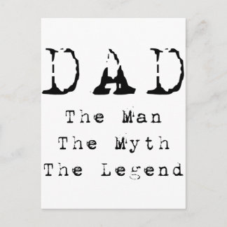 Dad Man Myth Legend Postcard