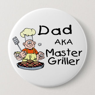 Dad Master Griller 10 Cm Round Badge