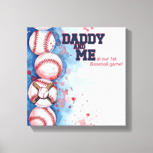 Dad & Me Baseball Canvas Art