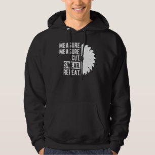 Dad Measure Cut Swear Handyman Father Day Hoodie