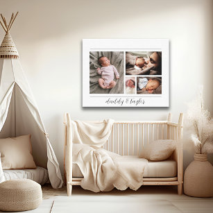 Dad Meets New Baby Photo Collage Acrylic Print