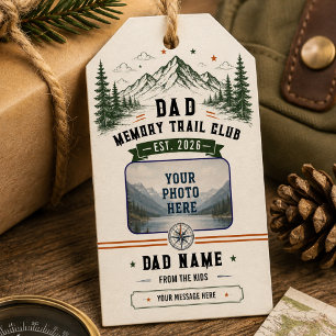 Dad Memory Trail Club Father’s Day Photo Gift Tags