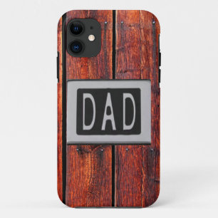 DAD Metal Barn Wood Background Case-Mate iPhone Case