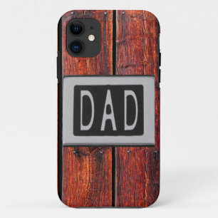 DAD Metal Barn Wood Background Case-Mate iPhone Case