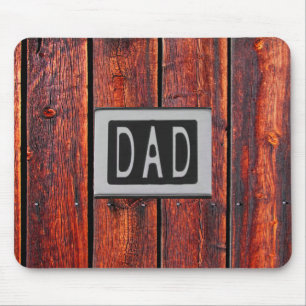 DAD Metal Barn Wood Background Mouse Pad