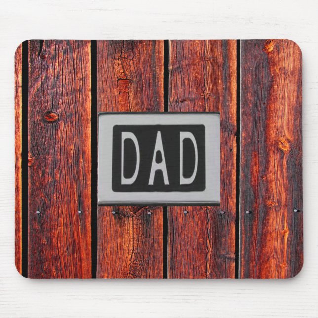 DAD Metal Barn Wood Background Mouse Pad (Front)