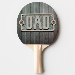 DAD Metal plate ping pong paddle