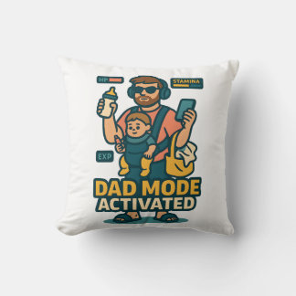Dad Mode Activated - Gamer Style Parenting Cushion