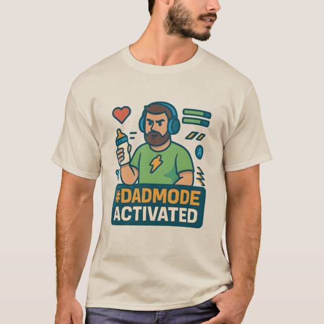 Dad Mode Activated – Superhero Dad Life T-Shirt (Front)
