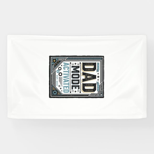Dad Mode Activated Vintage Engraving Shirt Design_ Banner (Horizontal)