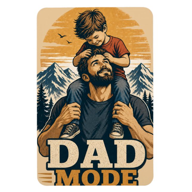 Dad Mode Father's Day Shirt Magnet (Vertical)