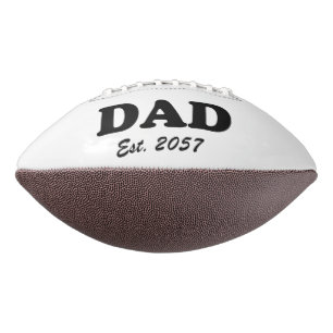 Dad modern black typography custom est date football