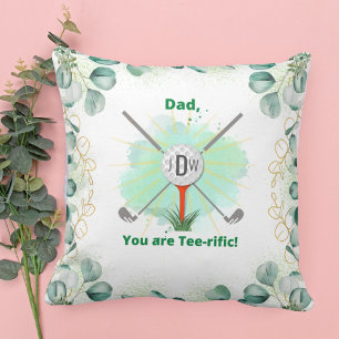 Dad Monogrammed Golf Ball & Tee Pillow