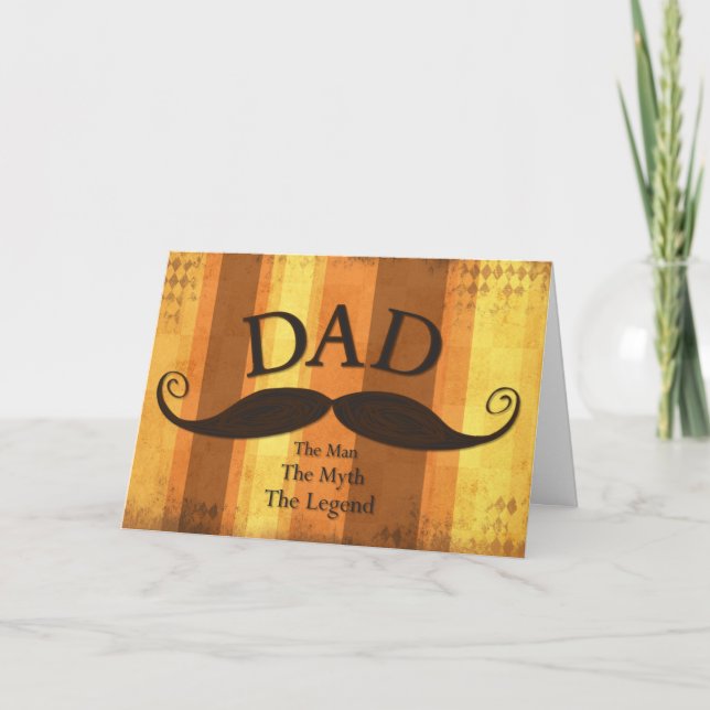 Dad Moustache Card Stripe (Front)