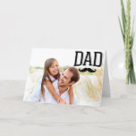 Dad Moustache Happy Father's Day Photo Card<br><div class="desc">A photo template card where you can easily change the default photo with the photo of your choice.</div>
