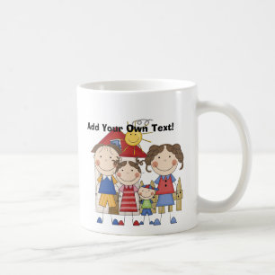 Dad, Mum, Big Sister, Little Brother Family Coffee Mug