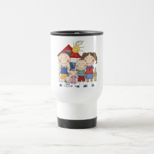 Dad, Mum, Boy, Girl, Baby Boy Family Travel Mug