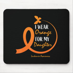 Dad Mum I Wear Orange For My Daughter Leukaemia Aw Mouse Pad