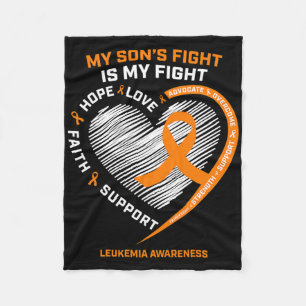 Dad Mum Leukaemia Awareness Son Gifts Men Women So Fleece Blanket