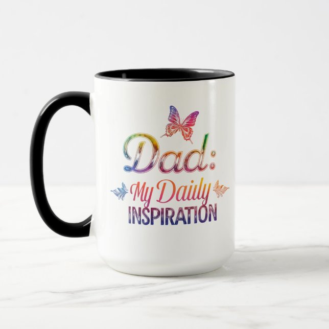 Dad: My Daily Inspiration - Combo Mug 15 oz   (Left)