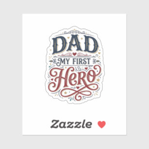 Dad My First Hero Vintage Typography Shirt_1