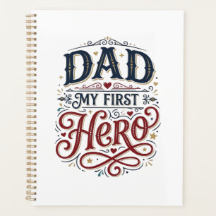 Dad My First Hero Vintage Typography Shirt_1 Planner
