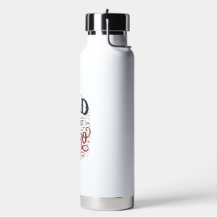 Dad My First Hero Vintage Typography Shirt_1 Water Bottle