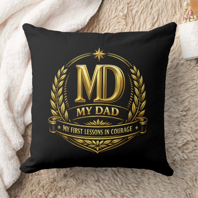 DAD - MY FIRST LESSON IN COURAGE CUSHION (Blanket)