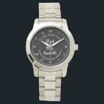 Dad My First Love Special Watch<br><div class="desc">Typography editable script text for Dad with your personal name,  in black and white tones; an elegant and stylish keepsake gift from a daughter tp her father on her Wedding Day or any occasion in fact. Text reads "To My First Love Dad,  Your Little Girl Always.</div>