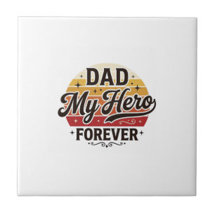 Dad My Hero Forever Retro Vintage Shirt Design_1 Tile