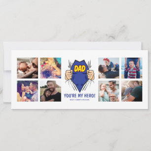 Dad My Hero Happy Father's Day Holiday Card