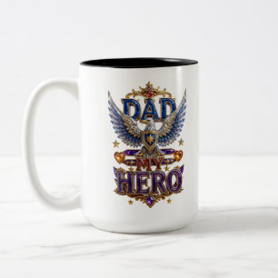 Dad My Hero Majestic Eagle Crown Birthday Mug