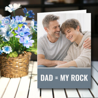 Dad, My Rock Father’s Day From Son Customisable Card