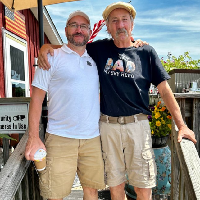 DAD My Sky Hero Typography Photo Collage Custom T-Shirt (Creator Uploaded)