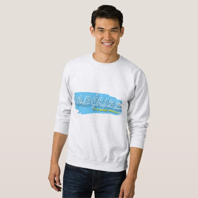 Dad N Rizz Funny Blue Yellow Design Sweatshirt (Front Full)