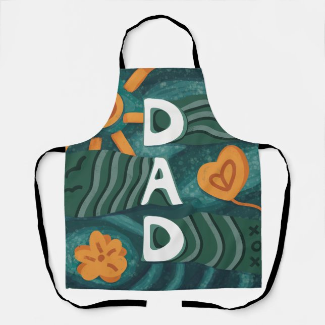 Dad - National Dad Appreciation Day Green Apron (Front)