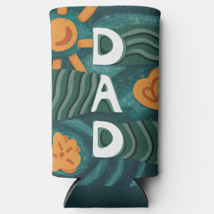 Dad - National Dad Appreciation Day Green Seltzer Can Cooler