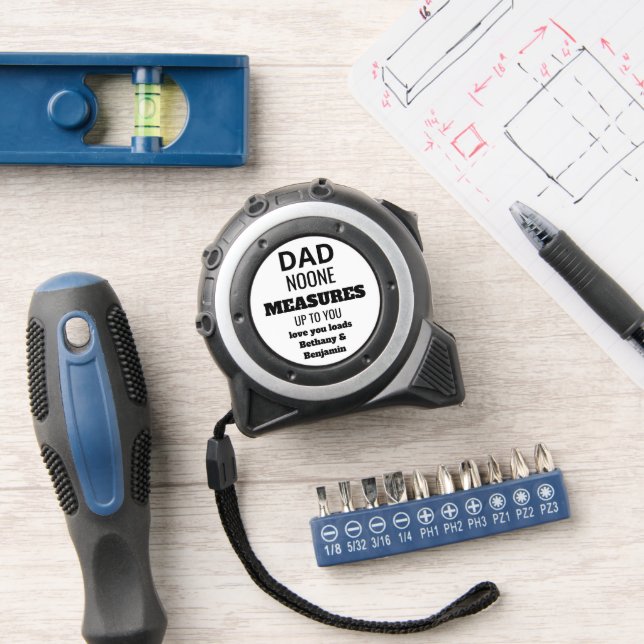 Dad Noone Measures Up To You Custom Quote White 1 (Workshop)