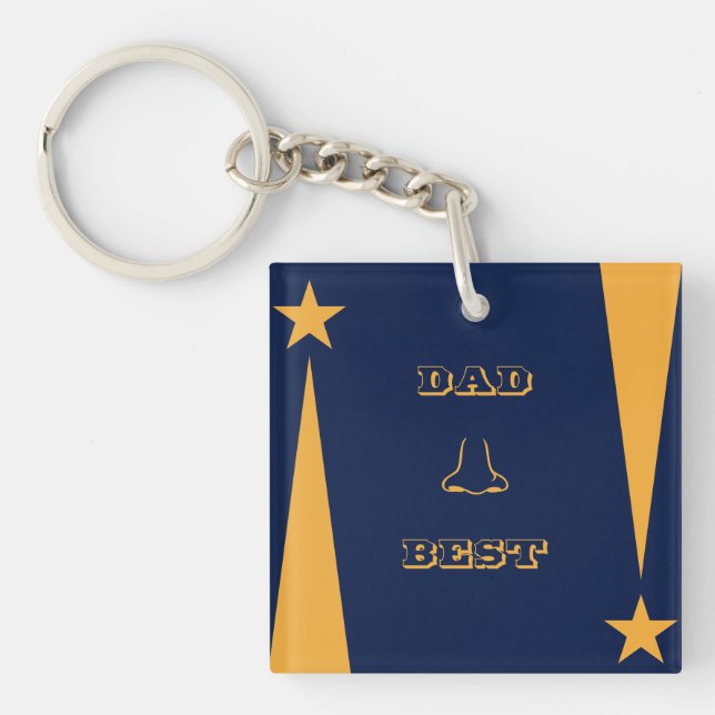 Dad Nose Best pun Key Ring (Front)