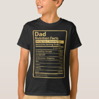 Dad Nutrition Facts Father's Day Gift for Dad