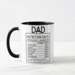 Dad Nutrition facts Mug