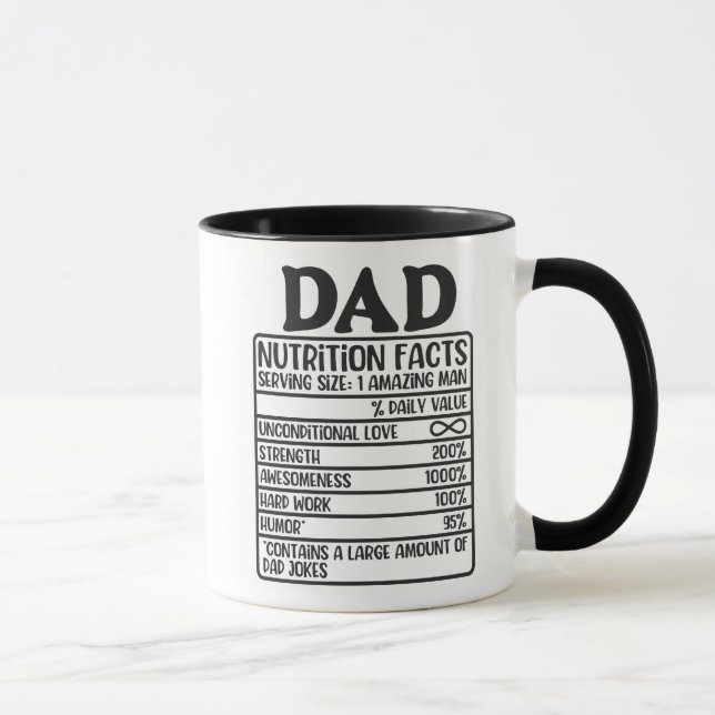 Dad Nutritional Label Mug (Right)