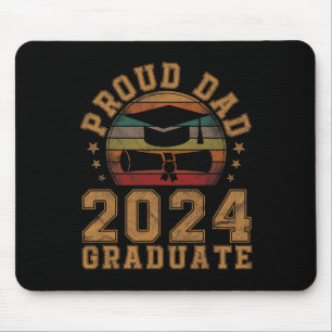 Dad Of 2024 Graduate Father Senior 24 Graduation G Mouse Pad