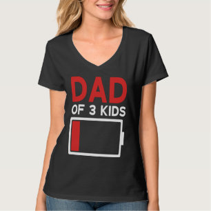 Dad of 3 Kids Father's Day T-Shirt