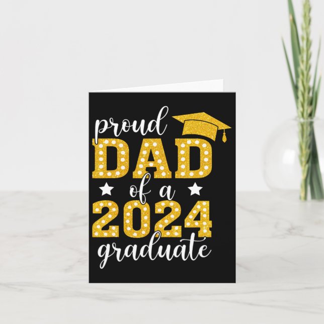 Dad Of A Cl Of 2024 Graduate Senior Graduation 202 Card (Front)