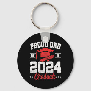 Dad Of A Cl Of 2024 Graduate Senior Graduation 3 Key Ring